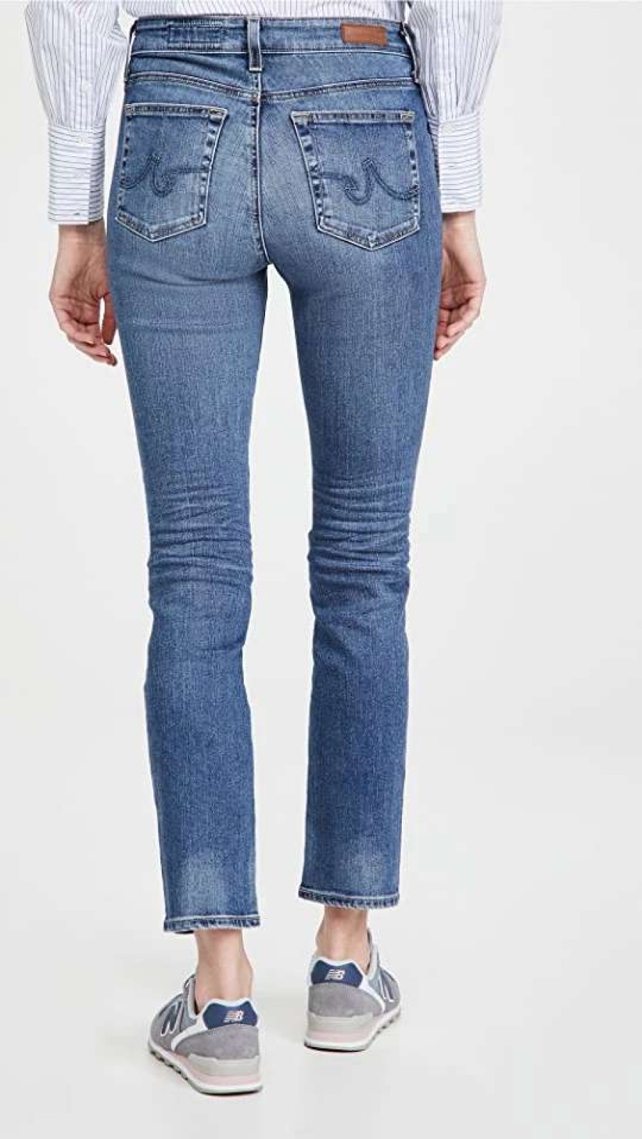 Straight Leg Jeans * | Brand New Ag Mari High Rise Slim Straight Jeans 15 Years Shoreline