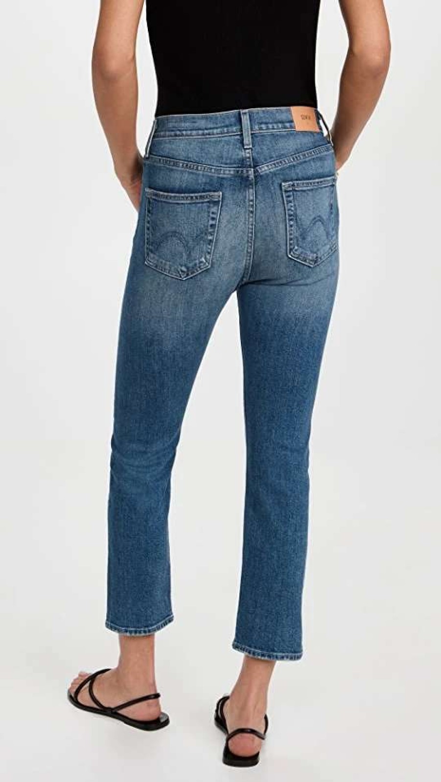 Straight Leg Jeans * | Promo Edwin Elin Mid Rise Crop Jeans Paloma