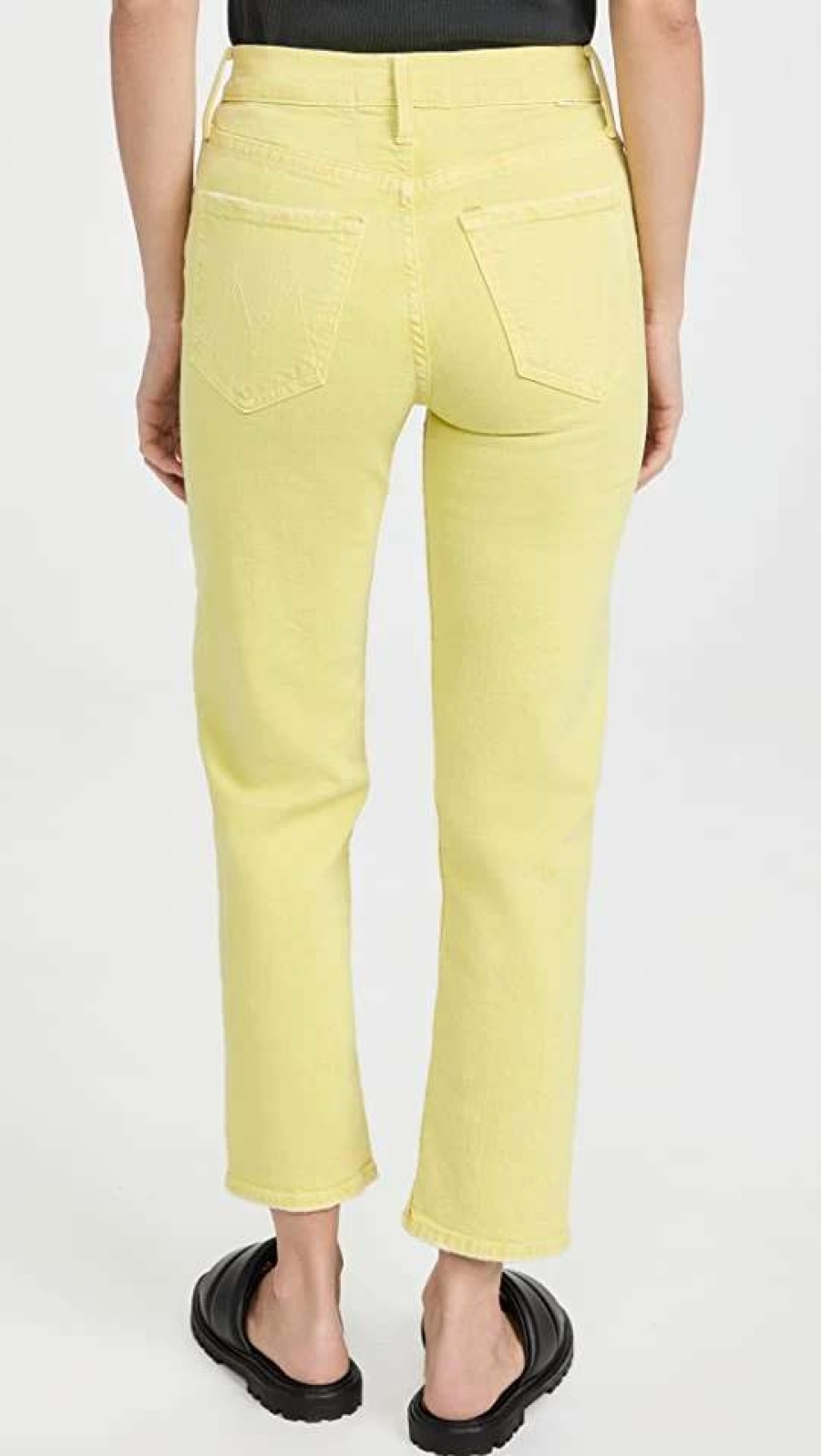 Straight Leg Jeans * | Flash Sale Mother The Tomcat Jeans Ctn Citron