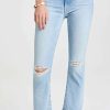 Straight Leg Jeans * | Hot Sale Mother The Hustler Ankle Chew Jeans Petal Plucker