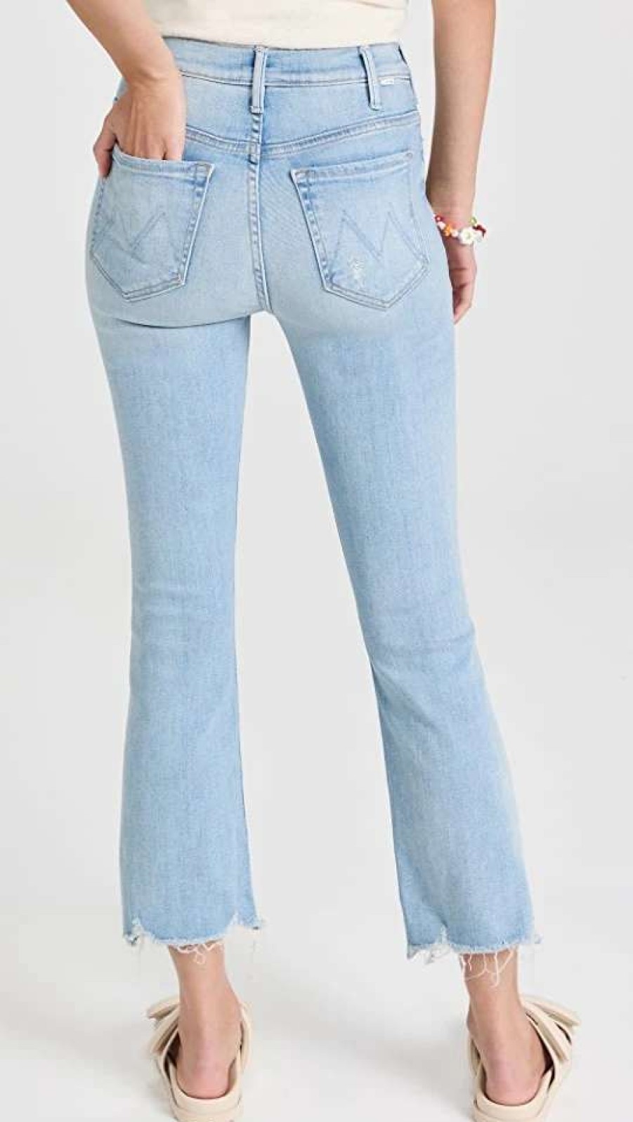 Straight Leg Jeans * | Hot Sale Mother The Hustler Ankle Chew Jeans Petal Plucker