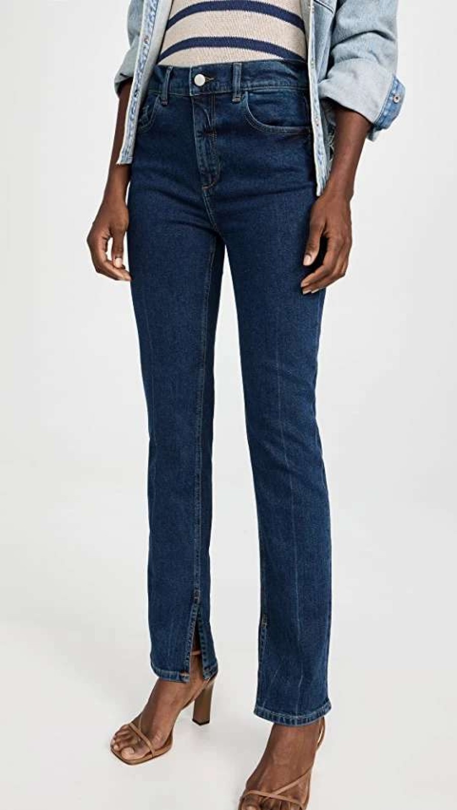 Straight Leg Jeans * | Best Pirce Dl1961 Patti Straight High Rise Vintage Jeans Skylark (Vintage)