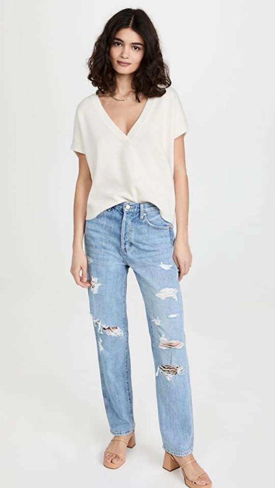 Straight Leg Jeans * | Hot Sale Pistola Denim Jen Slouchy Boyfriend Jeans Primrose Distressed