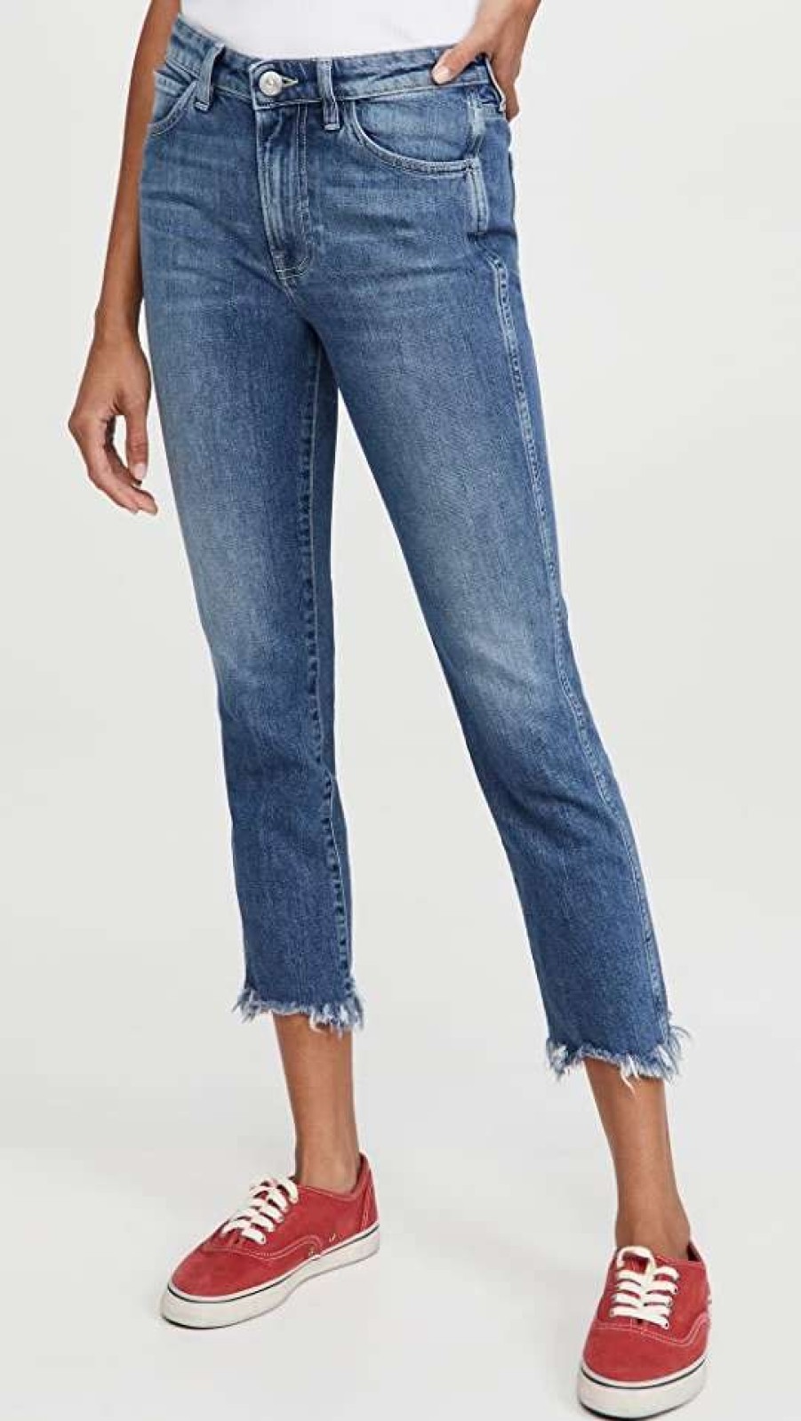 Straight Leg Jeans * | Best Pirce 3 1 W3 Straight Authentic Crop Jeans Ace