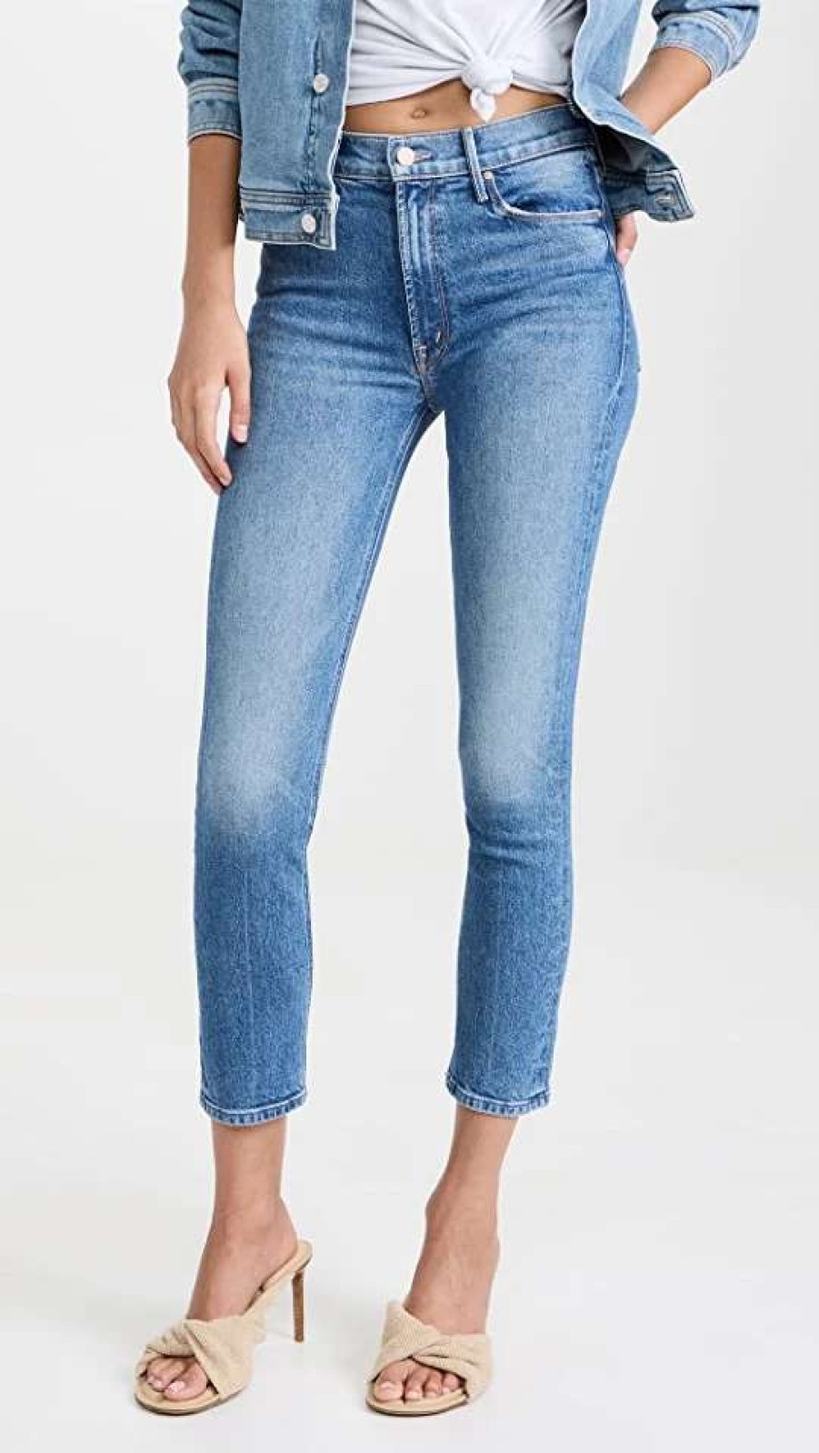 Straight Leg Jeans * | Coupon Mother The Mid Rise Dazzler Ankle Jeans Other Moods