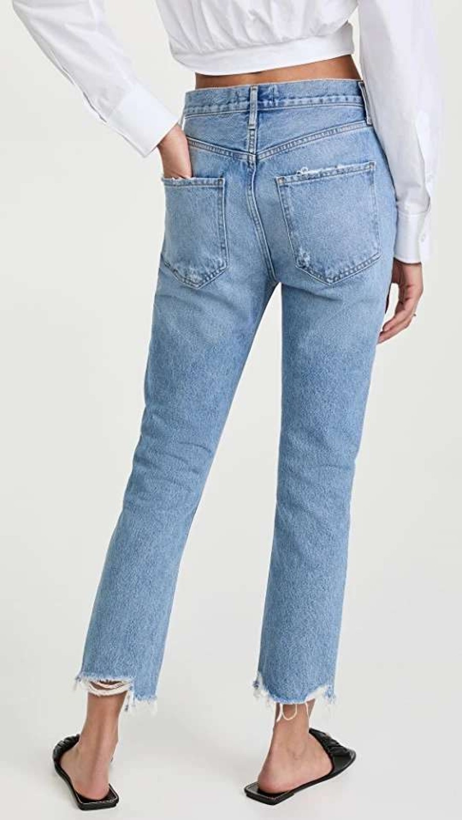 Straight Leg Jeans * | Top 10 Agolde Riley Crop Jeans Haven