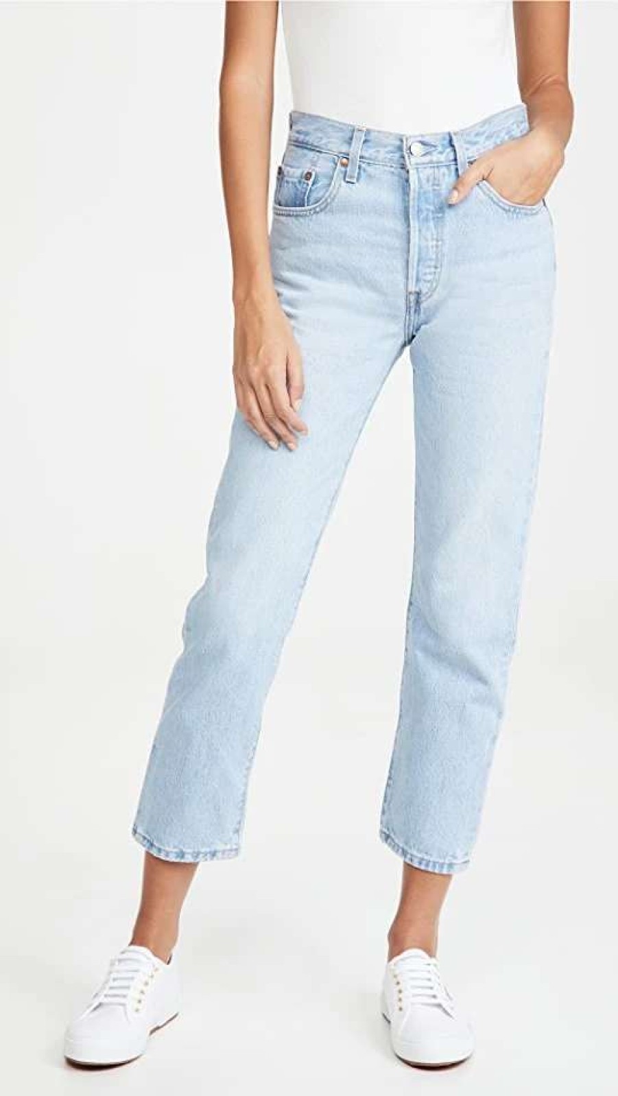 Straight Leg Jeans * | Best Deal Levi'S 501 Crop Jeans Luxor Rain