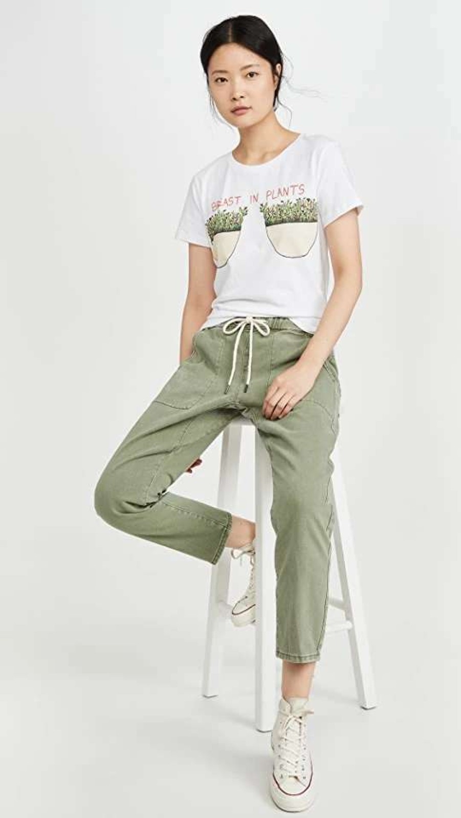 Straight Leg Jeans * | New One Teaspoon Shabbies Drawstring Boyfriend Jeans Super Khaki