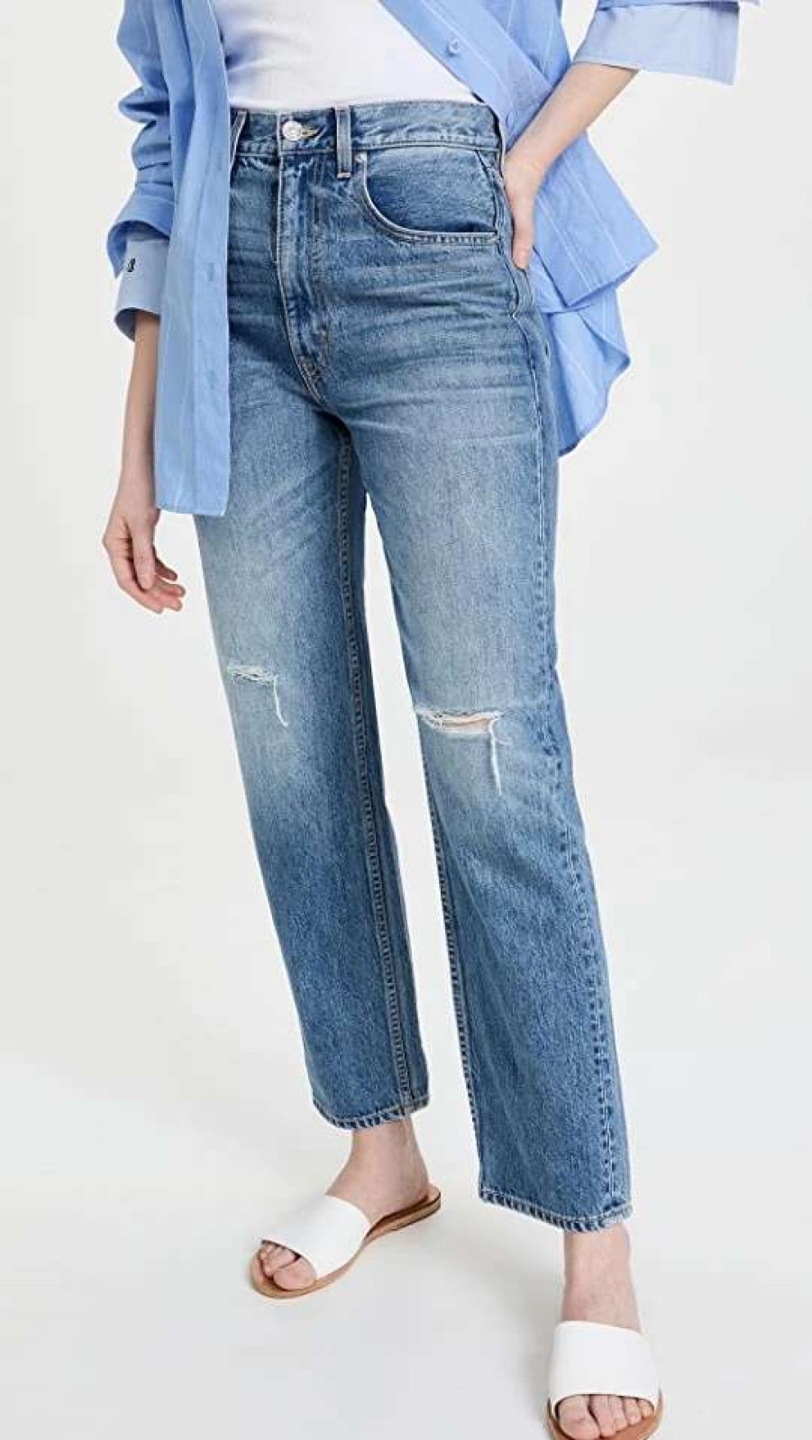 Straight Leg Jeans * | Top 10 Slvrlake Dakota Jeans Road To Nowhere