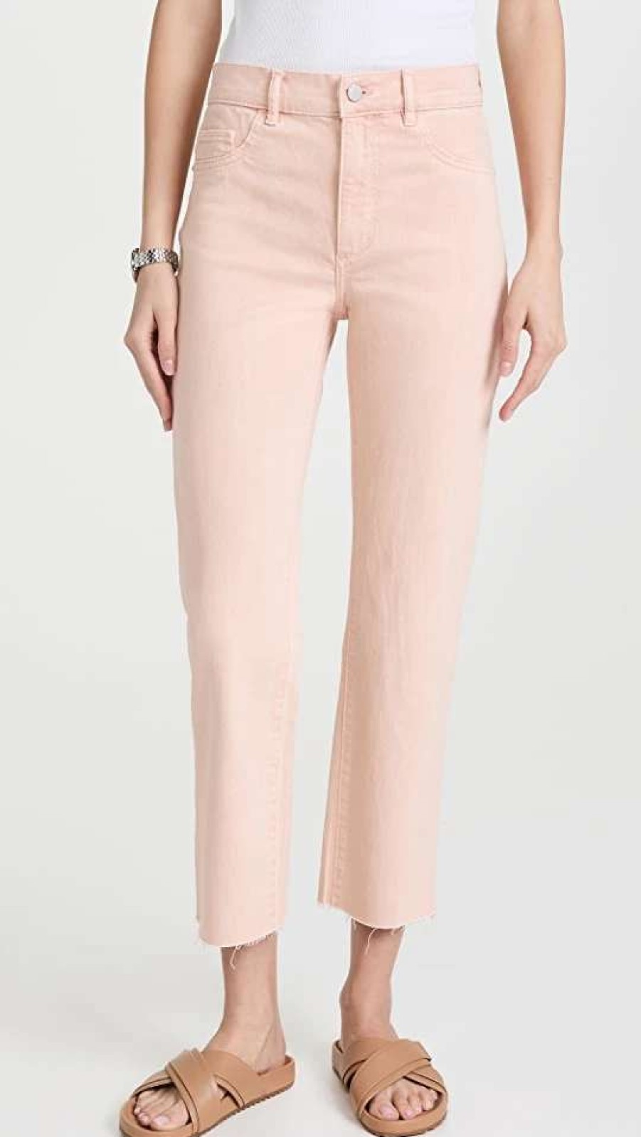 Straight Leg Jeans * | New Dl1961 Patti Straight High Rise Jeans Bellini Raw