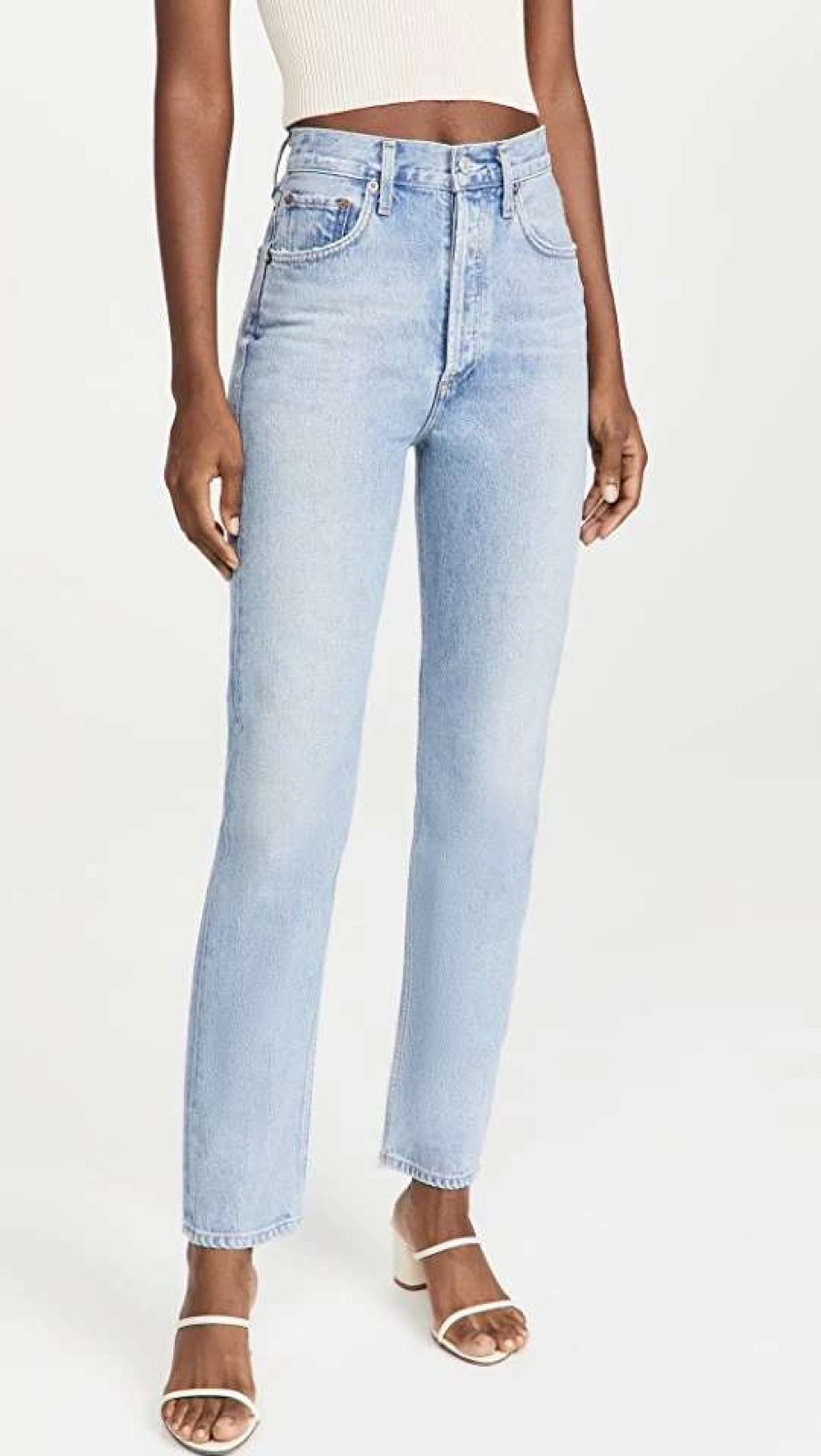 Straight Leg Jeans * | Hot Sale Agolde 90'S Pinch Waist High Rise Straight Jeans Soundwave