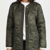 Utility * | Deals Alpha Industries Long Quilted Liner Jacket Dark Green