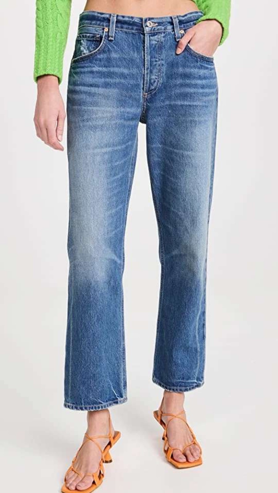 Straight Leg Jeans * | Buy Citizens Of Humanity Neve Low Slung Relaxed Jeans Oasis