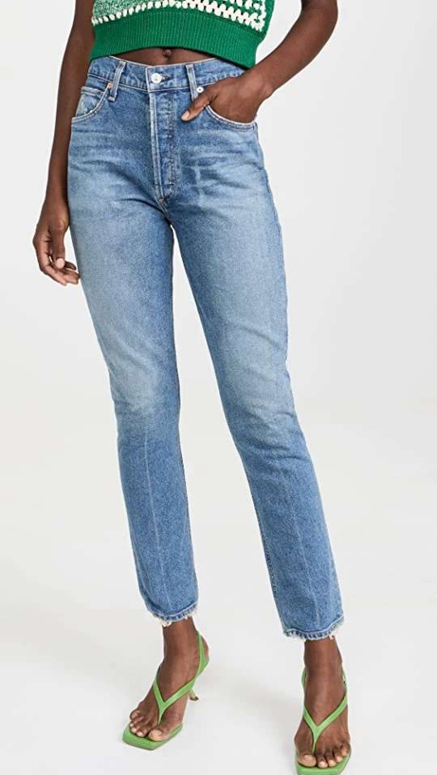 Straight Leg Jeans * | Best Sale Citizens Of Humanity Charlotte High Rise Straight Jeans Dimple