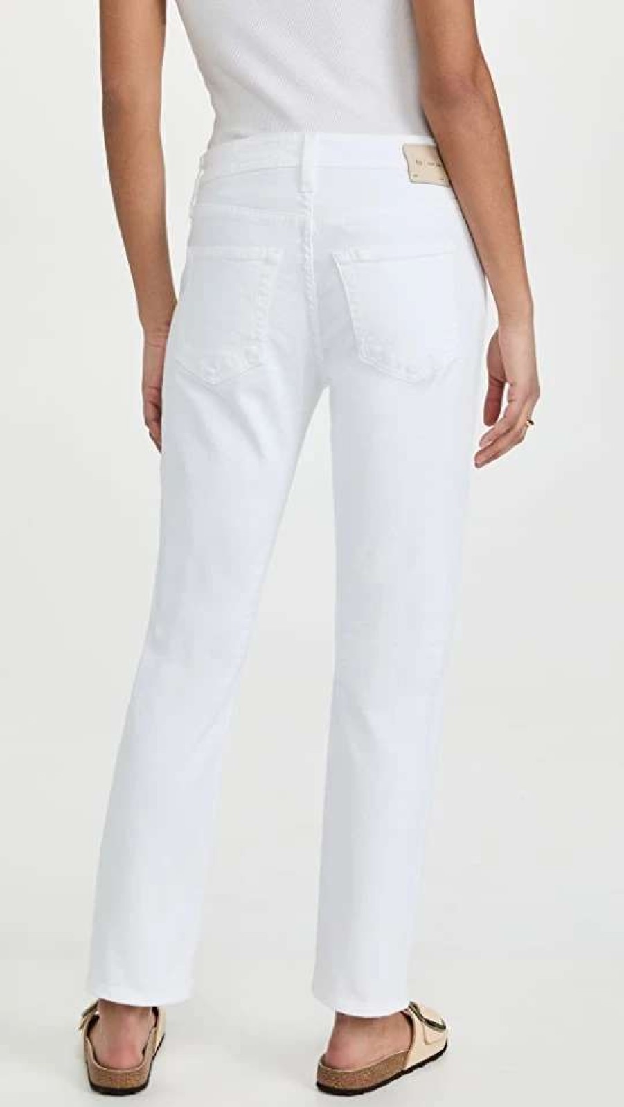 Straight Leg Jeans * | Best Sale Ag Ex-Boyfriend Jeans 1 Year Classic White