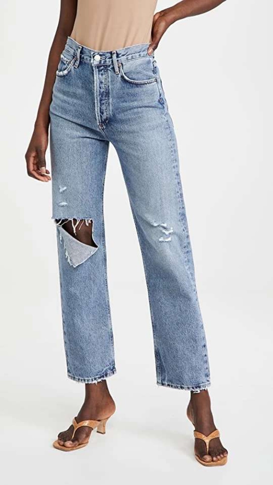 Straight Leg Jeans * | Outlet Agolde The 90'S Pinch Waist Jeans Lineup