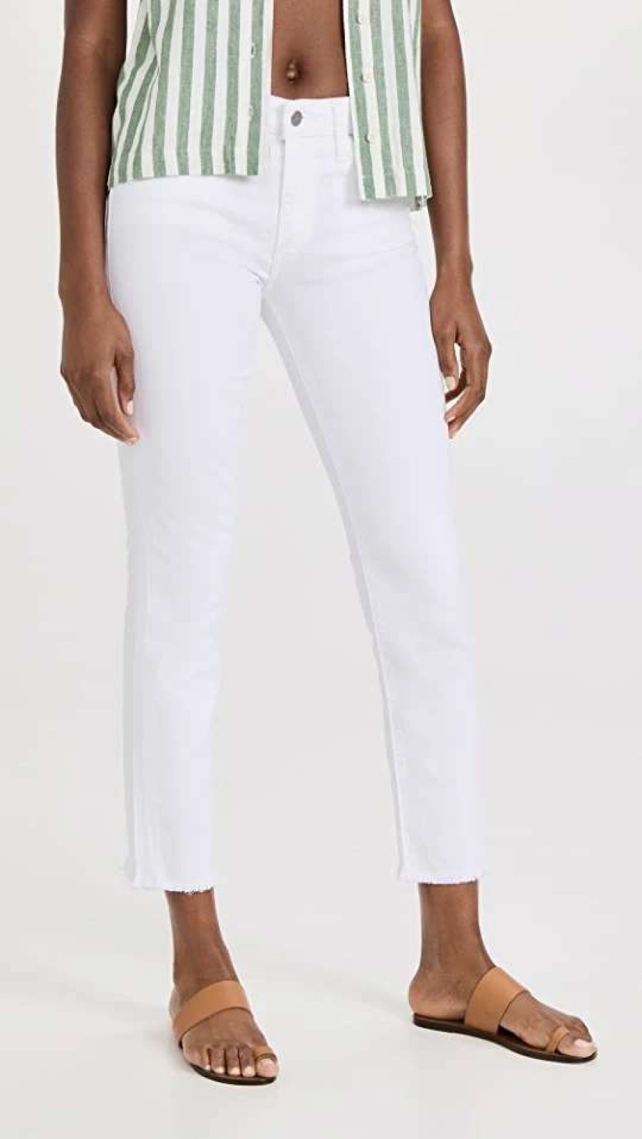 Straight Leg Jeans * | Best Sale Joe'S Jeans The Lara Cigarette Ankle Jeans White