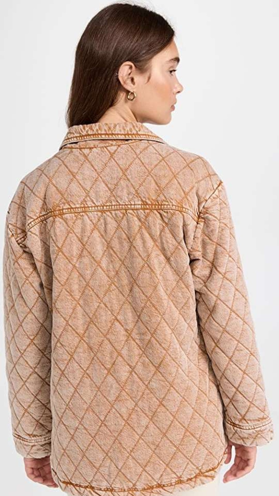 Utility * | Buy Young Fabulous & Broke Walker Quilted Jacket Butterscotch Mineral