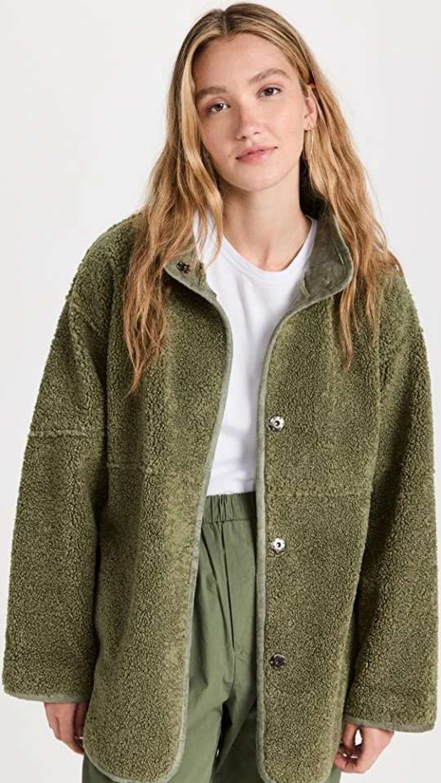 Utility * | Promo Velvet Albany 03 Sherpa Jacket Sage