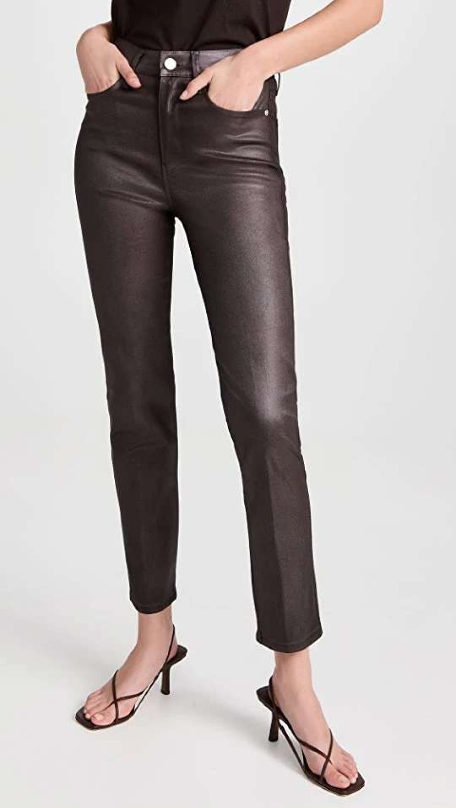 Straight Leg Jeans * | Hot Sale Frame Le Sylvie Jeans Mahogany