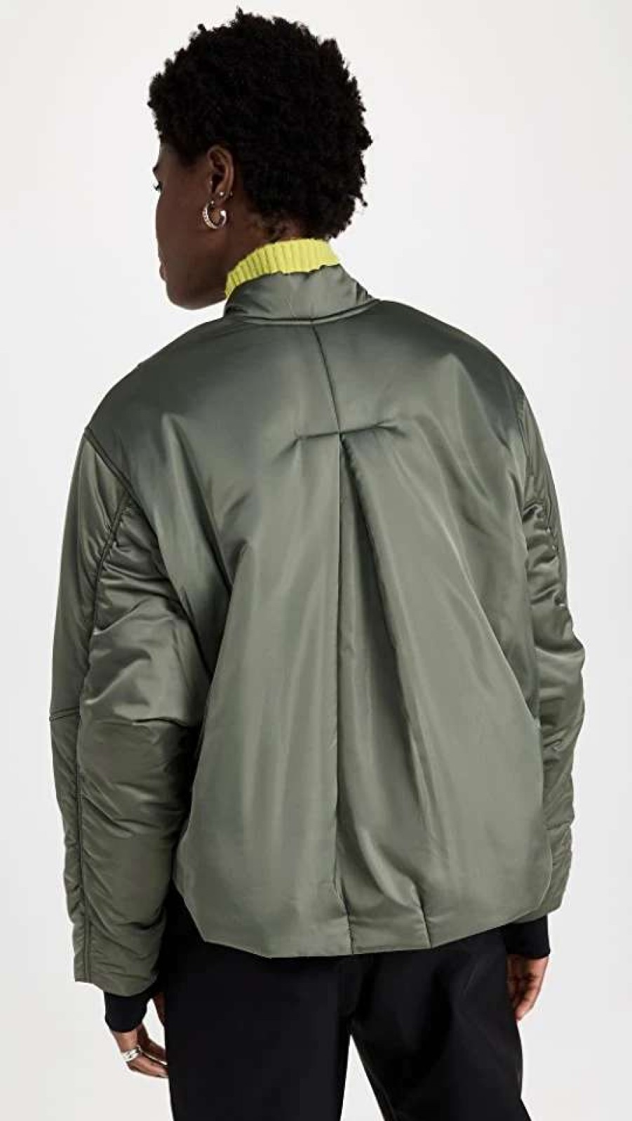 Utility * | Best Pirce Shoreditch Ski Club Sofie Bomber Jacket Steel Green