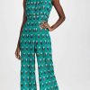 Jumpsuits * | Best Pirce House Of Aama Oya Palazzo Jumpsuit Green Cotton Voile