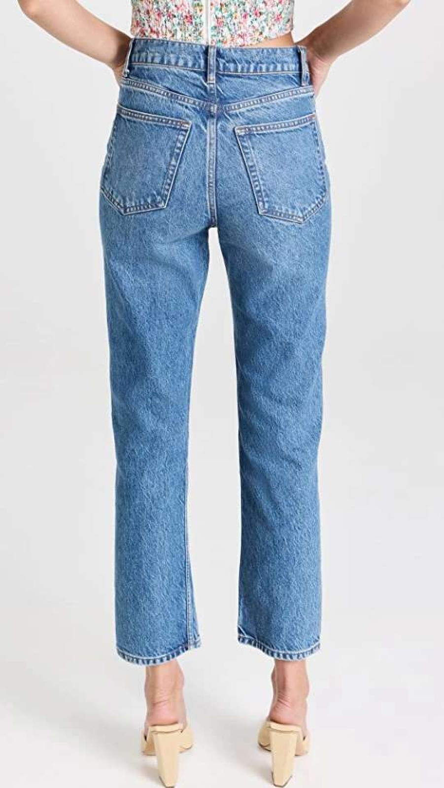 Straight Leg Jeans * | Wholesale Reformation Cynthia High Rise Straight Jeans Colorado