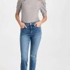 Straight Leg Jeans * | Cheap Frame Le Sylvie Jeans Lomina Rips