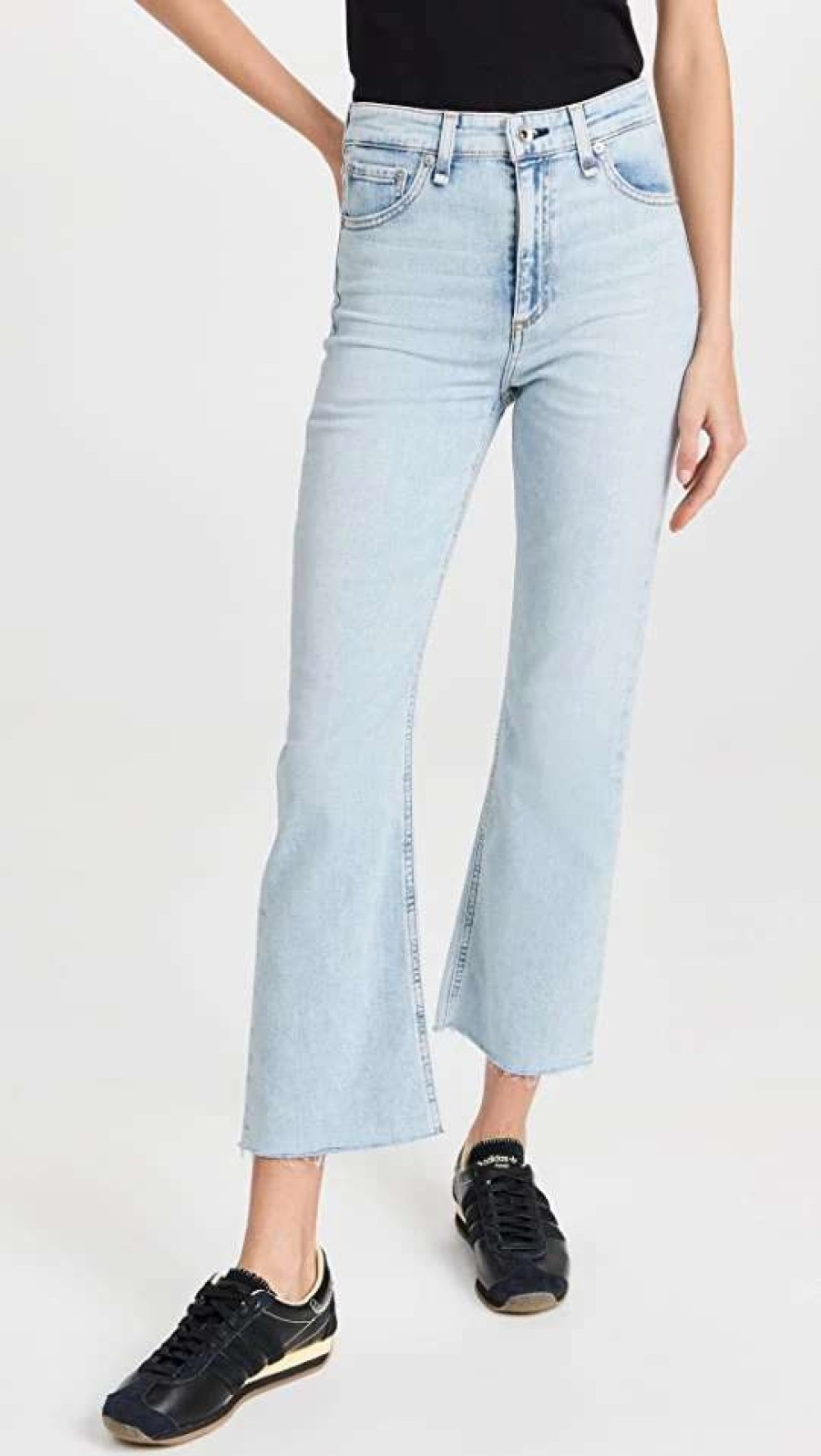 Straight Leg Jeans * | Best Pirce Rag & Bone Nina High-Rise Ankle Flare Jeans Jade1