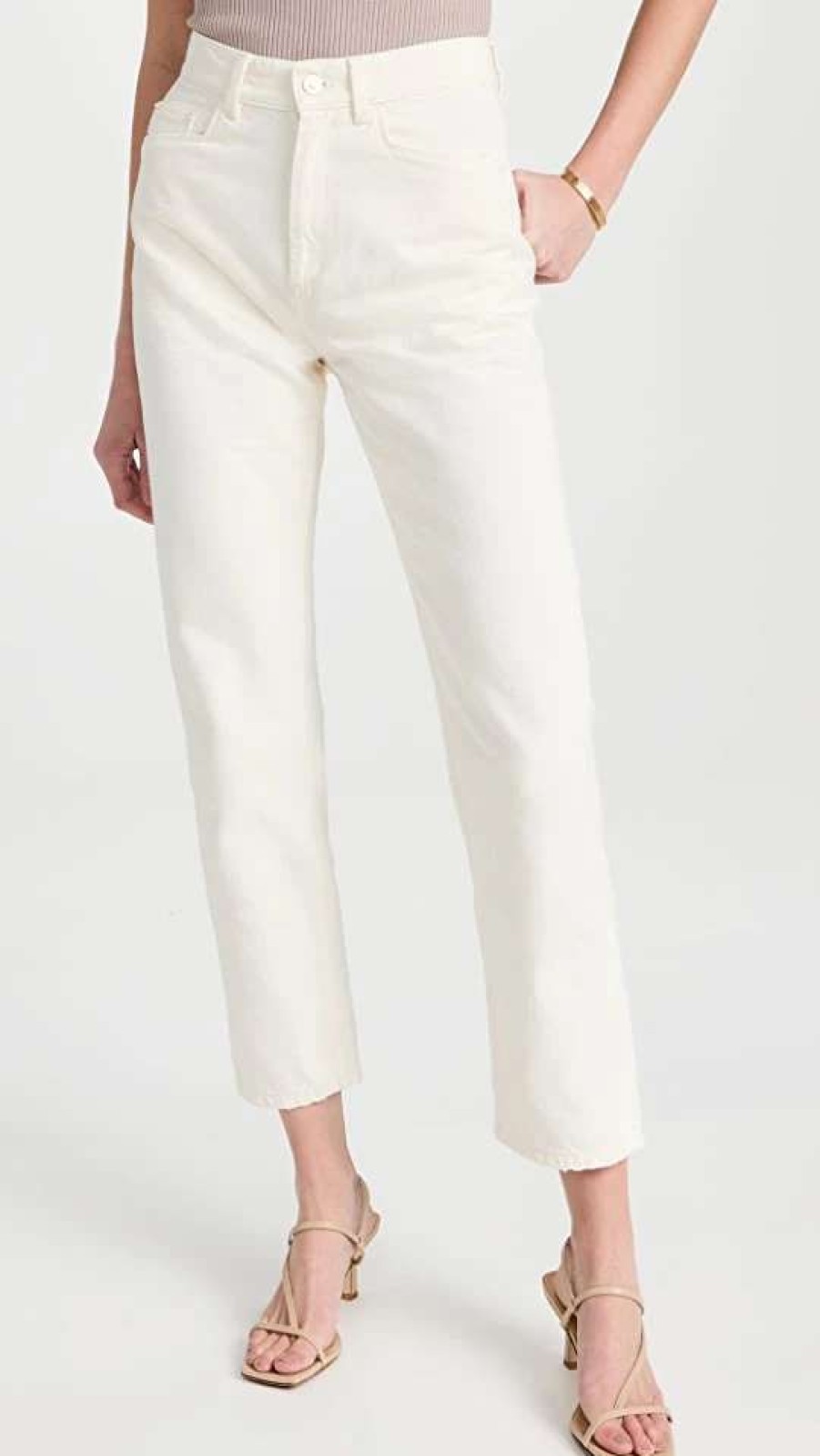 Straight Leg Jeans * | Cheap Wandler Carnation Denim Jeans Ecru