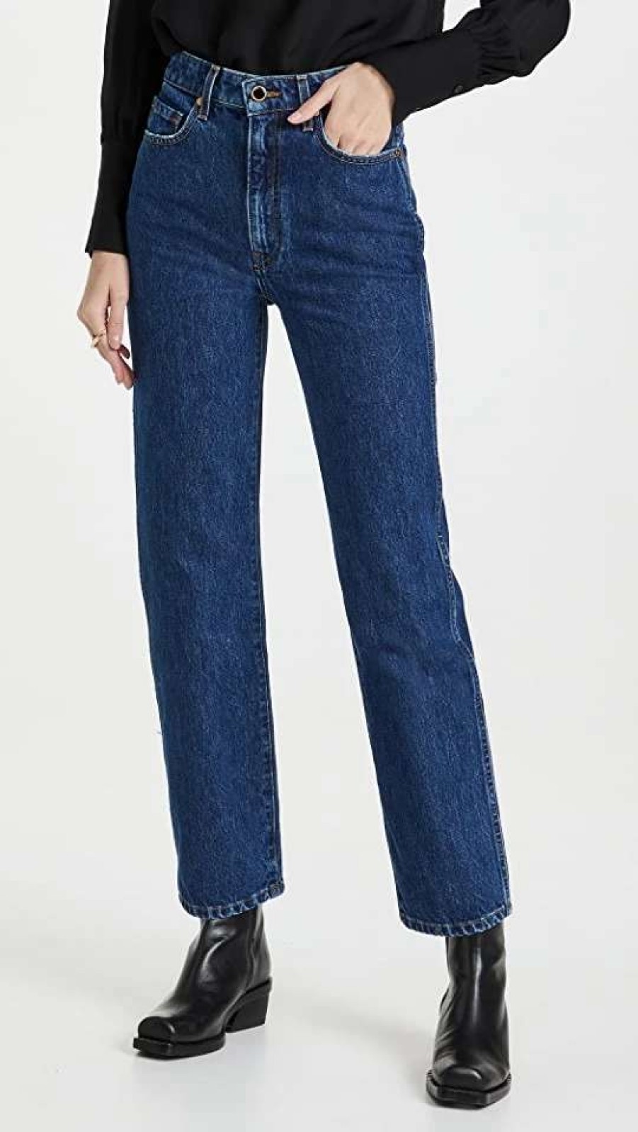 Straight Leg Jeans * | Cheapest Khaite Abigail Jean Montgomery