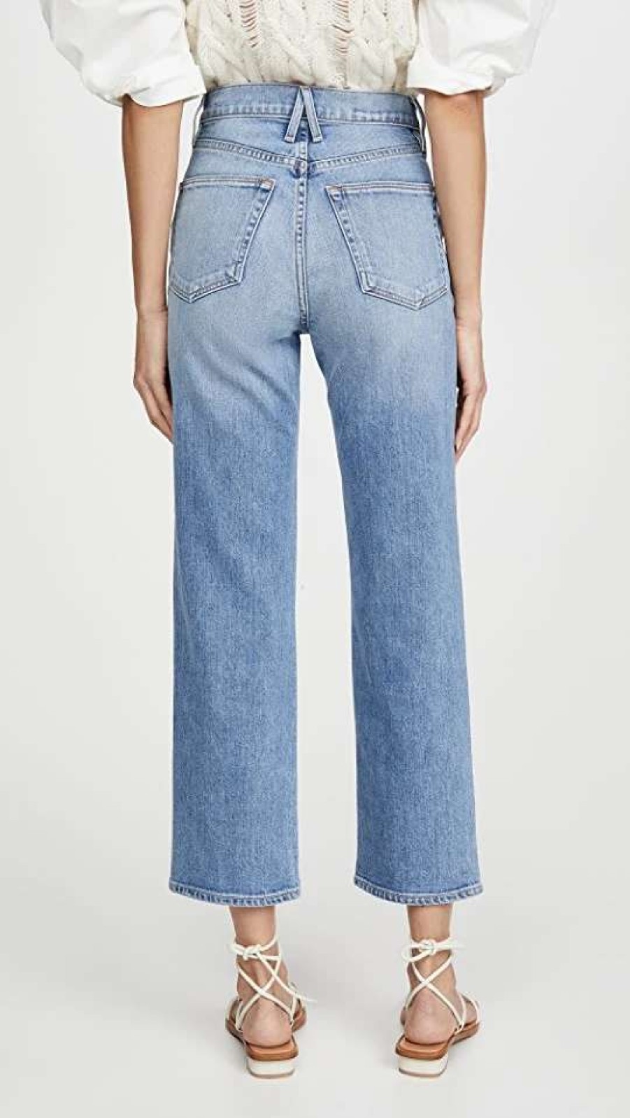 Straight Leg Jeans * | Hot Sale Slvrlake London Crop Jeans Love Matters