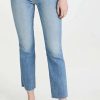 Straight Leg Jeans * | Promo Mother The Hustler Ankle Fray Jeans Au Revoir