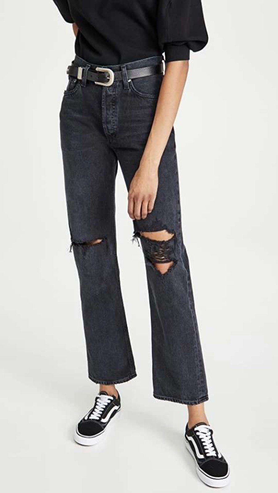 Straight Leg Jeans * | Promo Agolde Lana Mid Rise Vintage Straight Jeans Disorder