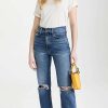 Straight Leg Jeans * | Top 10 Le Jean Mia Relaxed Straight Jeans Bliss Distressed Wash