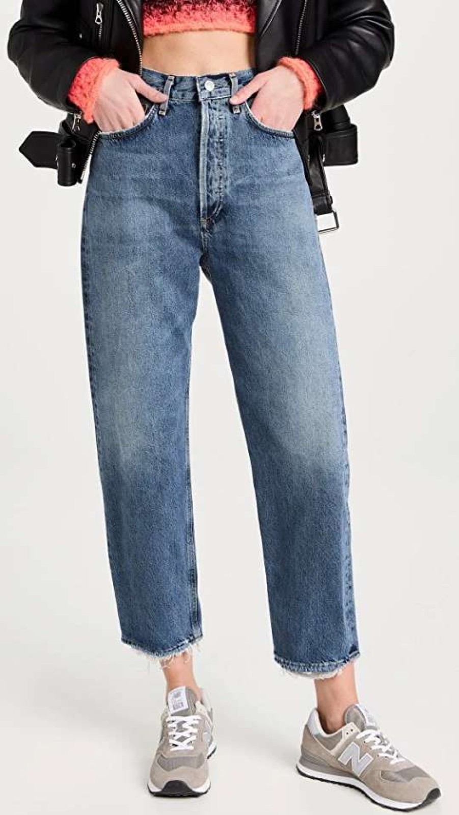 Straight Leg Jeans * | Cheap Agolde 90'S Crop: Mid Rise Loose Straight Jeans Oblique