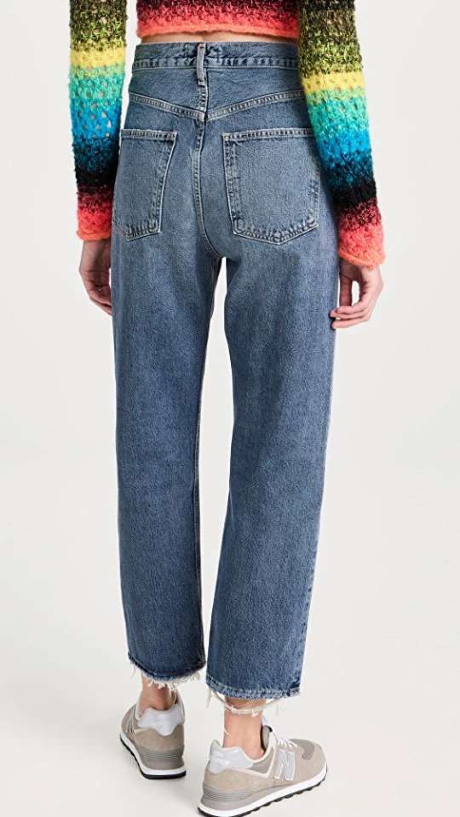 Straight Leg Jeans * | Cheap Agolde 90'S Crop: Mid Rise Loose Straight Jeans Oblique