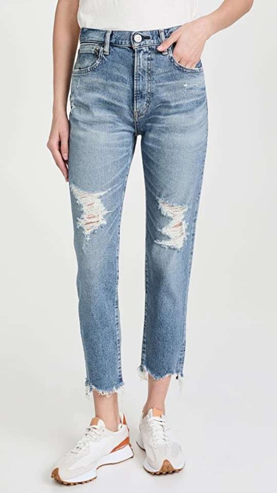 Straight Leg Jeans * | Cheapest Moussy Vintage Mv Carter Friend Jeans Blue