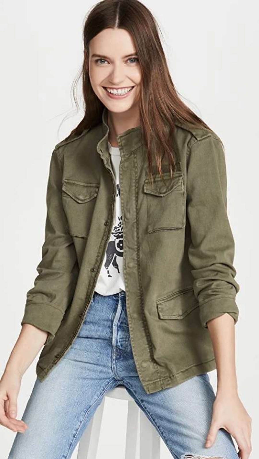 Utility * | Best Reviews Of Anine Bing Army Jacket Army Green