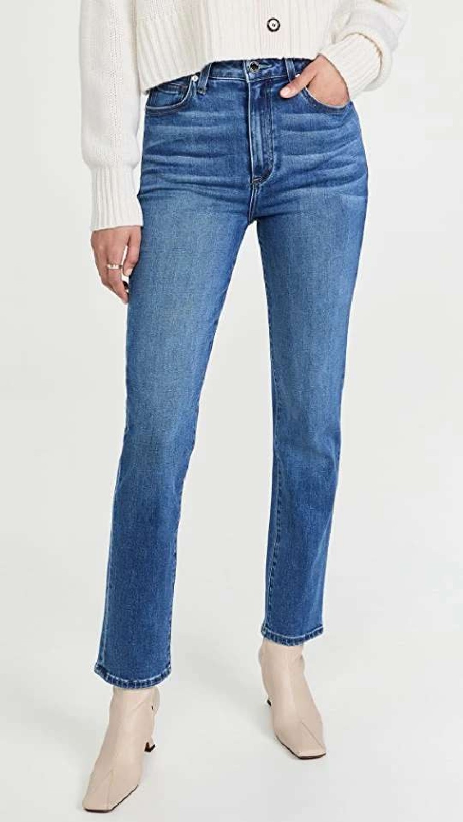 Straight Leg Jeans * | Cheap Le Jean Lara Slim Jeans Coast Wash