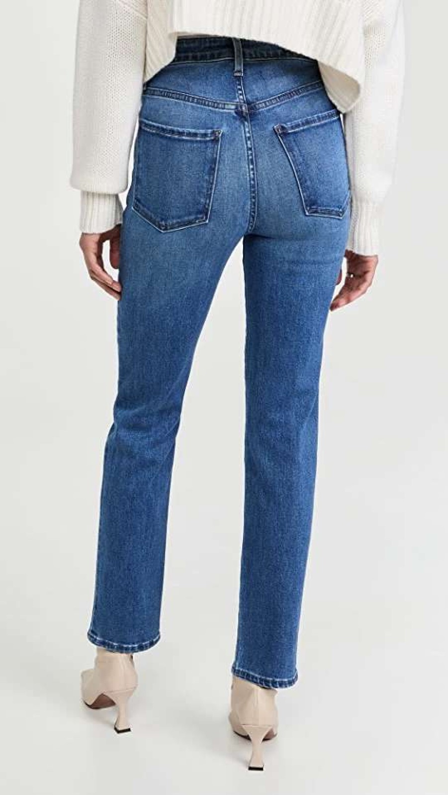 Straight Leg Jeans * | Cheap Le Jean Lara Slim Jeans Coast Wash