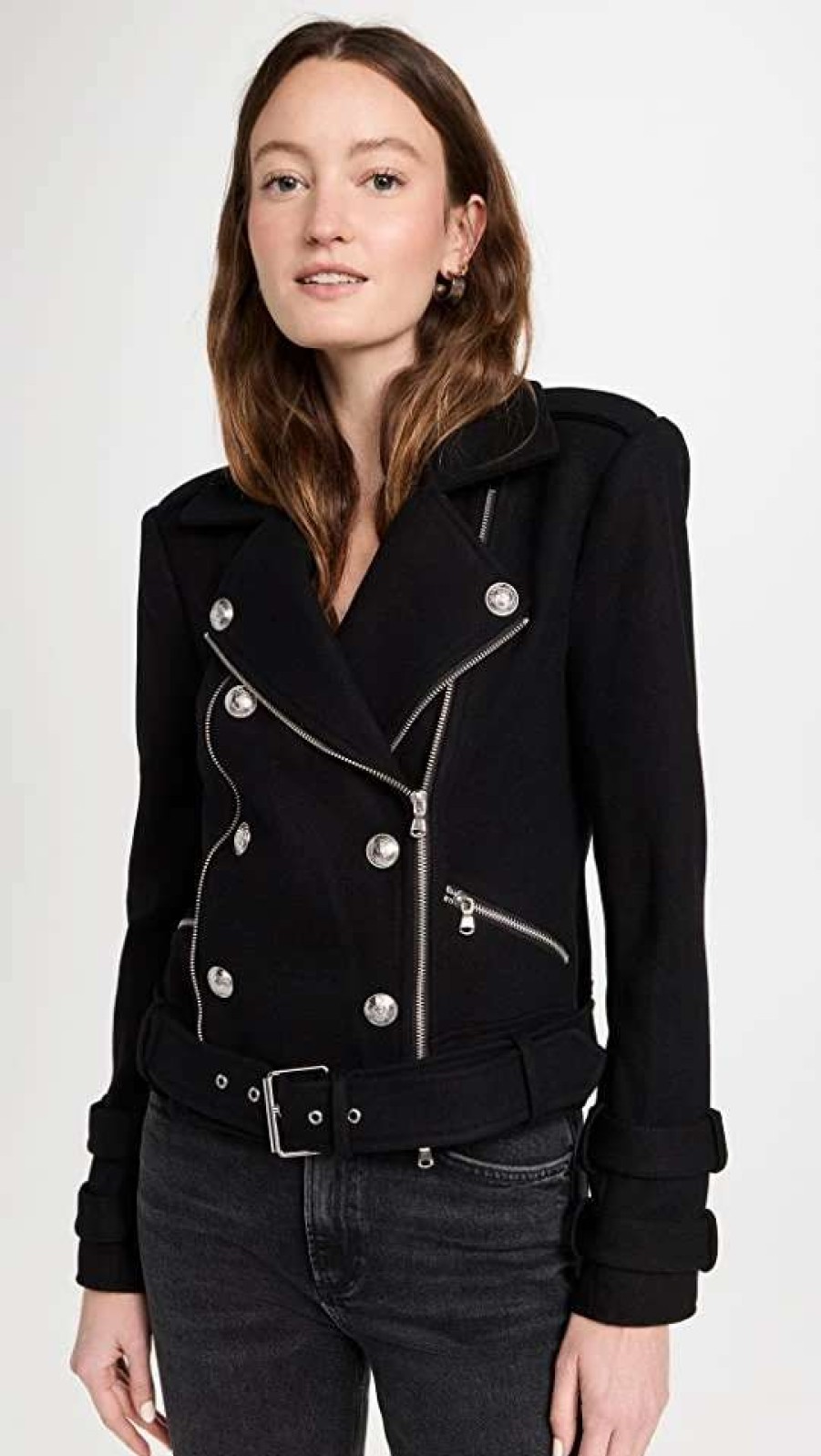 Utility * | Deals L'Agence Billie Belted Jacket Black