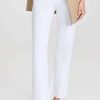 Straight Leg Jeans * | Cheapest Ag Kinsley Pop Crop Jeans Authentic White Destructed