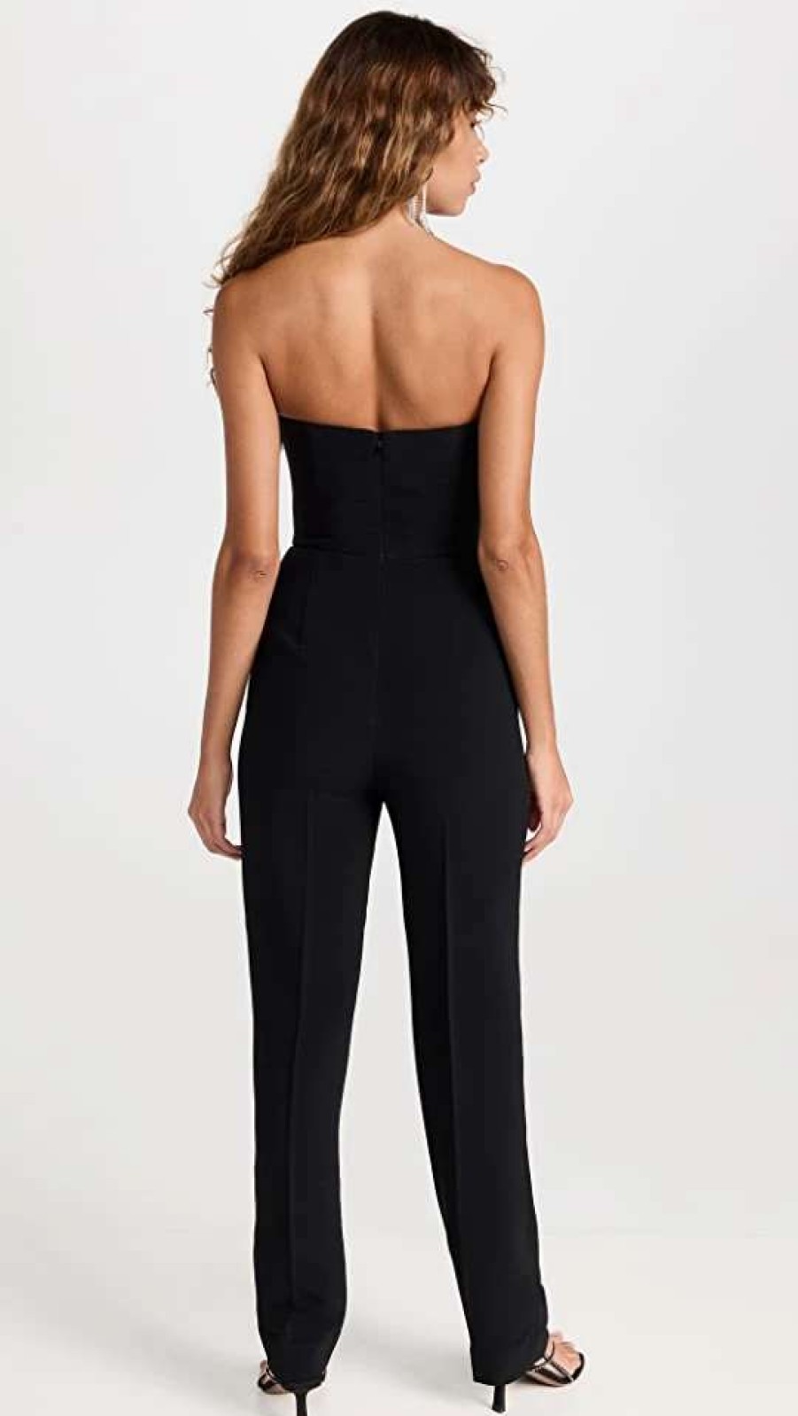 Jumpsuits * | Top 10 Saloni Sabine Jumpsuit Black/Tusk/Emb