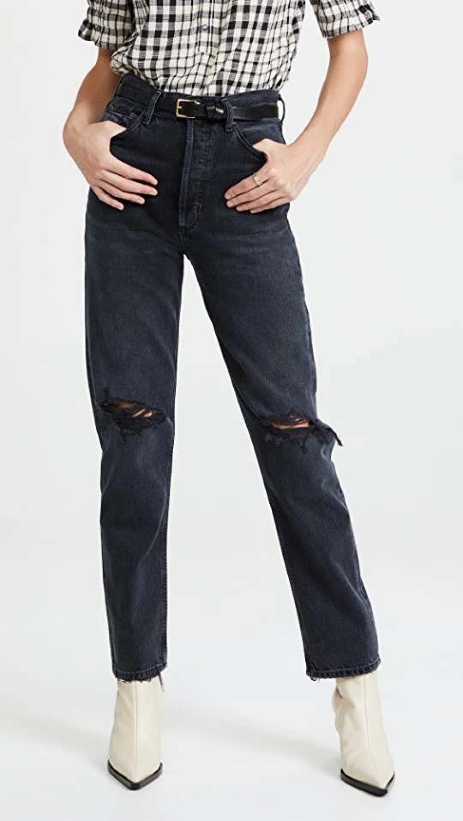 Straight Leg Jeans * | Brand New Agolde 90'S Pinch Waist High Rise Straight Jeans Howl