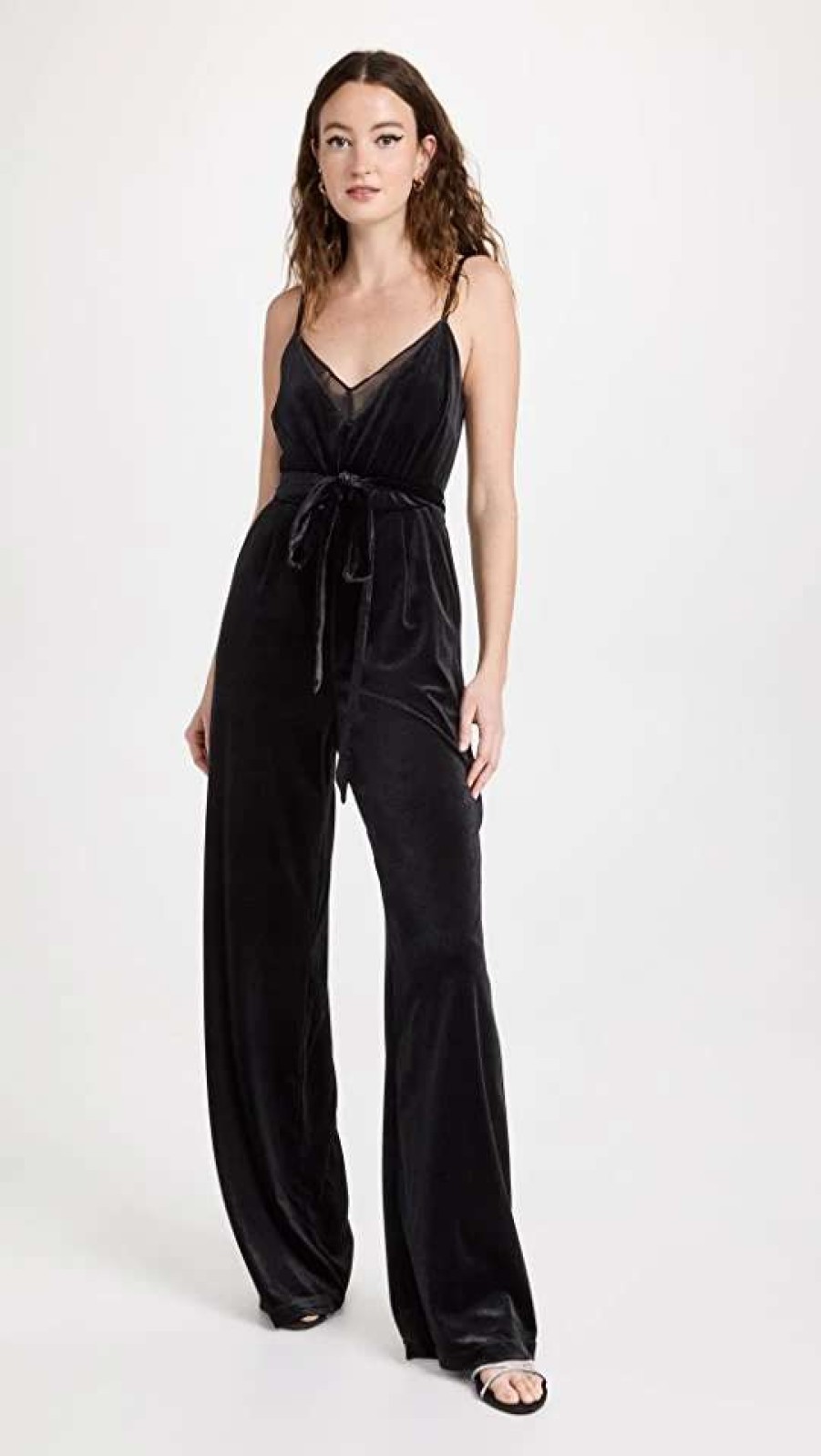 Jumpsuits * | New L'Agence Justice Jumpsuit Black