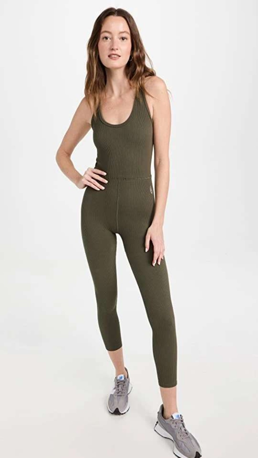 Jumpsuits * | Cheap Fp Movement By Free People Free Throw Onesie Solid Dark Olive