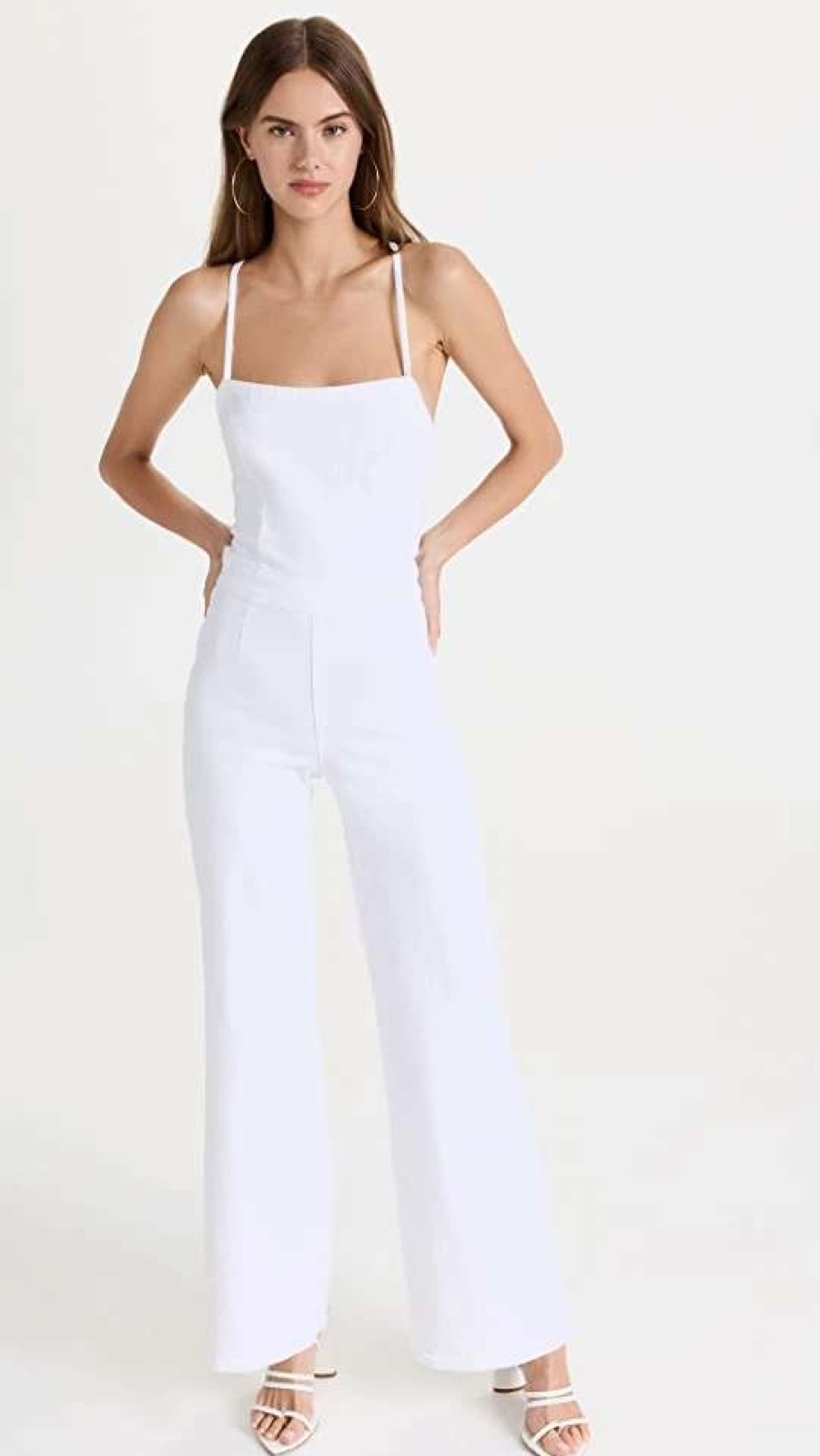 Jumpsuits * | Best Pirce Good American Vacay Jumpsuit White001