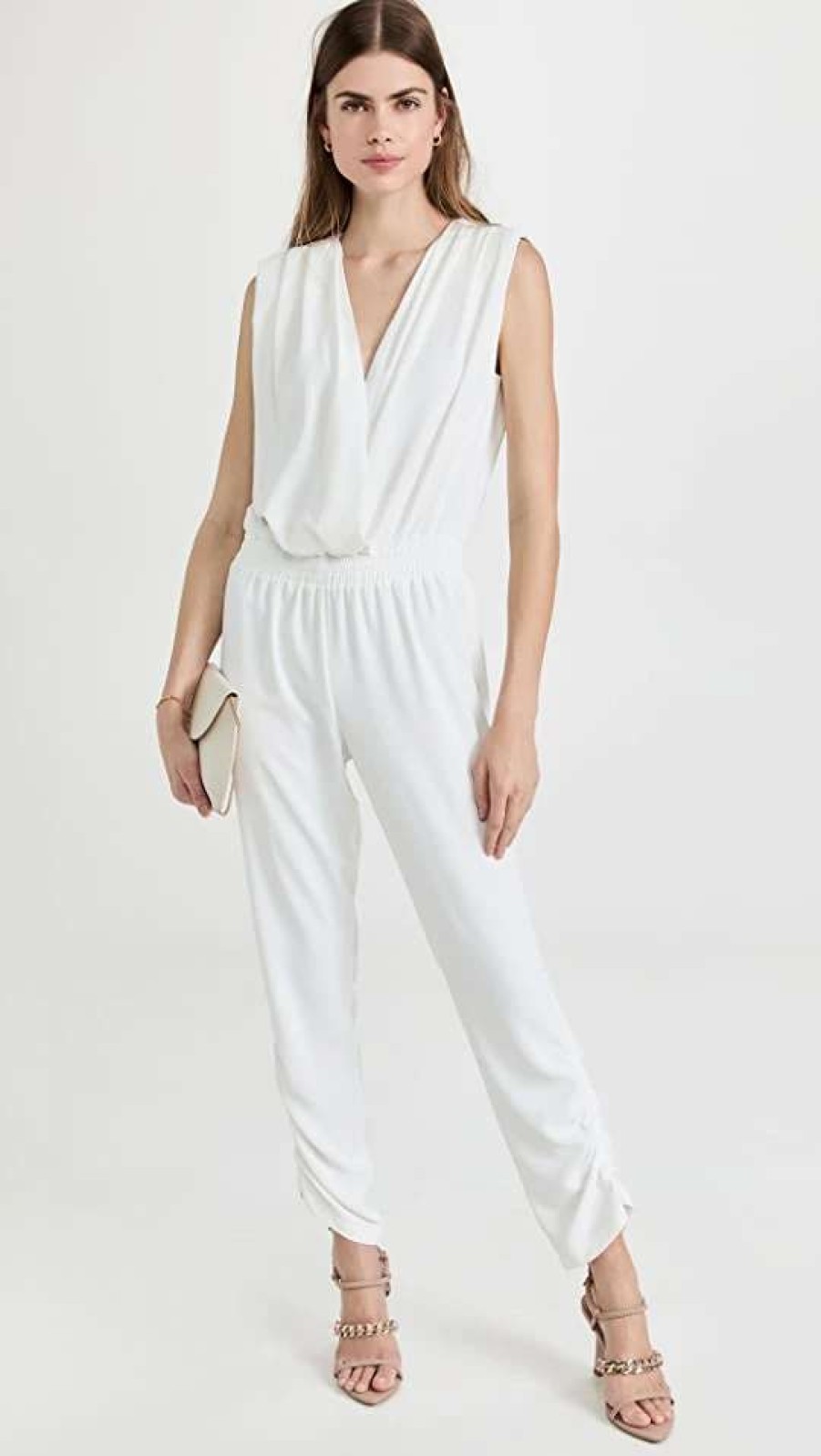 Jumpsuits * | Best Sale Amanda Uprichard Lewis Jumpsuit Ivory