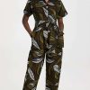 Jumpsuits * | Cheapest Elisamama Leaf Jumpsuit Multi